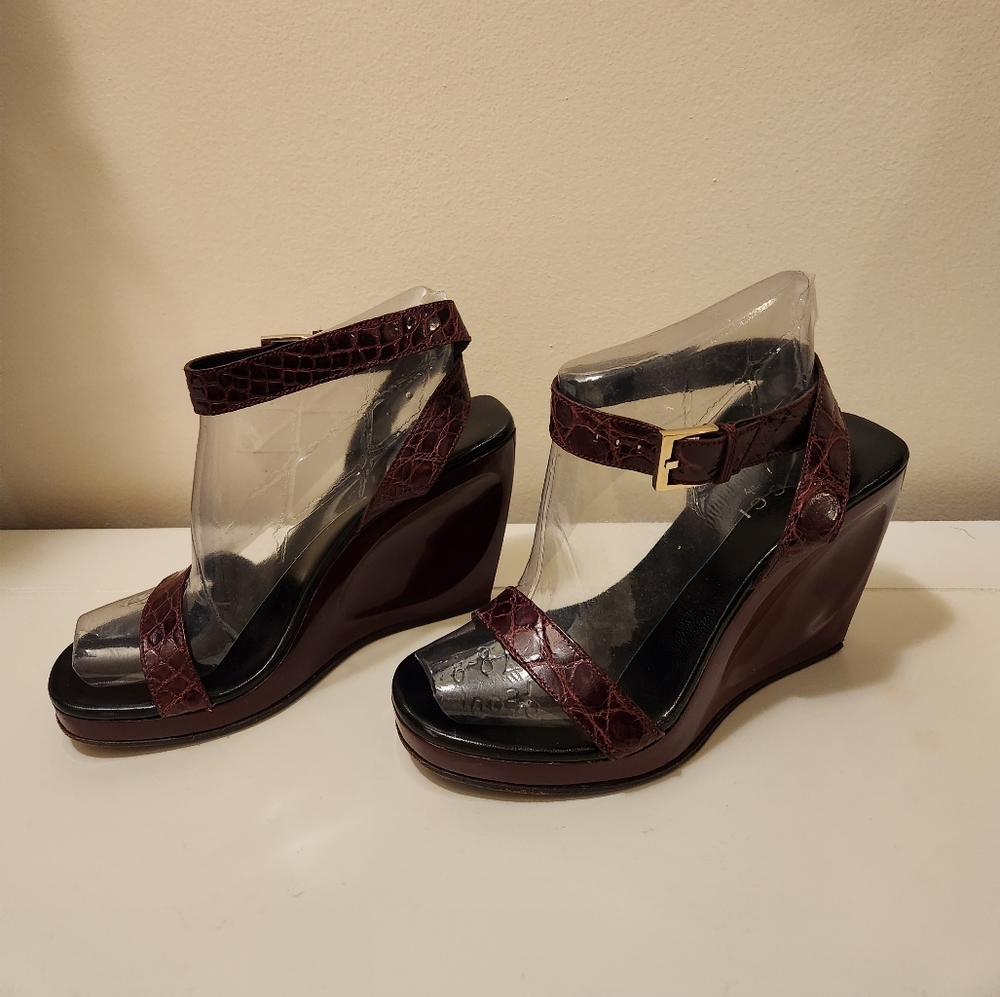 Gucci Alligator Sandals